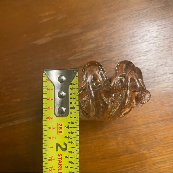 SOLD Vintage Nesting Dish Italian Art Murano Glass Pink Stackable Ashtray Flower - Picture 5 of 10